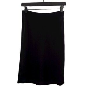 Esprit Black Draped  Side Zip A-Line Skirt Size 3/4